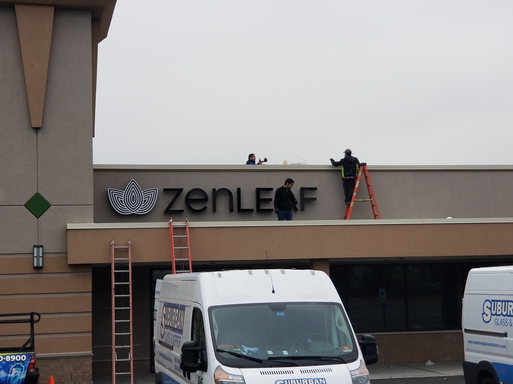 Zenlead Sign being installed by GAB