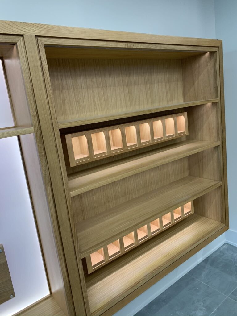Wooden display cabinets
