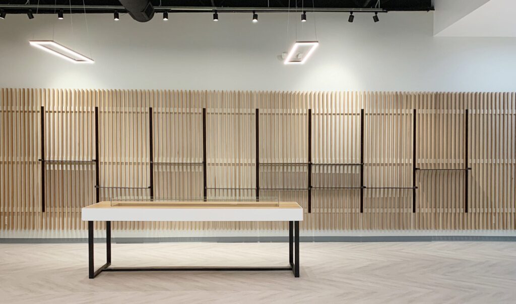 Empty Shelves of Cannabis Facility