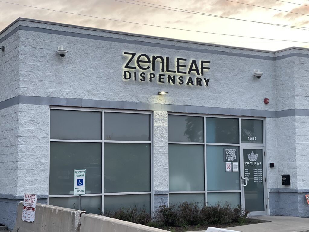 Zen leaf exterior dispensary white