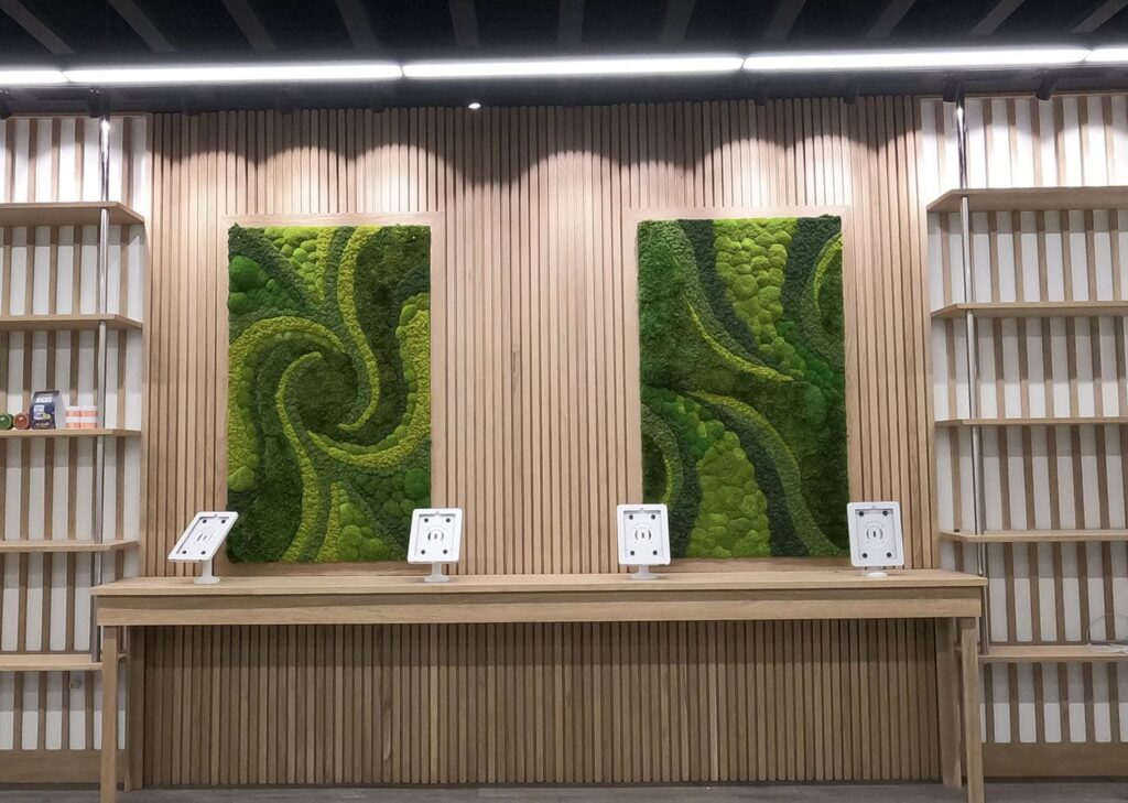 cool cannabis art in a dispensary