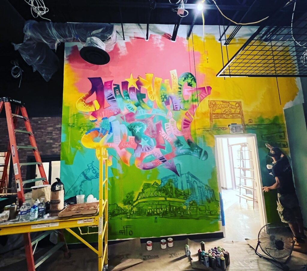 Mural in Dispensary